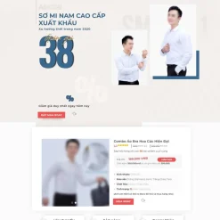 Theme WordPress landing page bán áo sơ mi giá rẻ