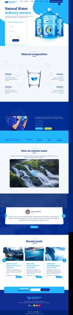 Theme wordpress nước aqua giá rẻ