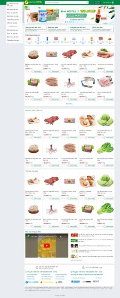 Theme wordpress bách hóa xanh giá rẻ
