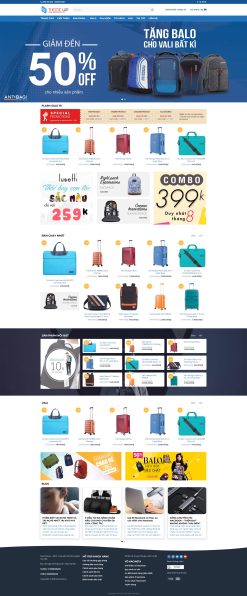 Theme wordpress bán balo túi xách giá rẻ
