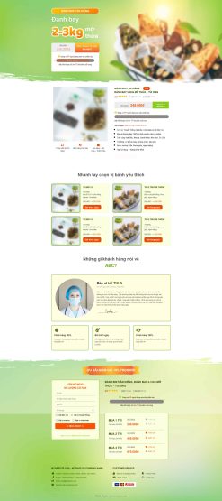 Theme wordpress lading pape bánh giảm cân giá rẻ