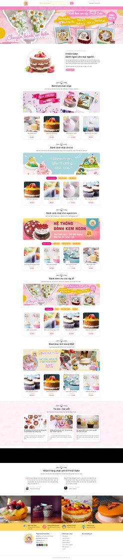 Theme wordpress tiệm bán bánh kem đẹp giá rẻ
