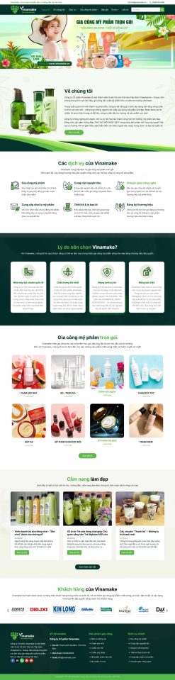 Theme wordpress gia công mỹ phẩm 1 giá rẻ