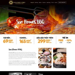 Theme wordpress giới thiệu nhà hàng bbq giá rẻ