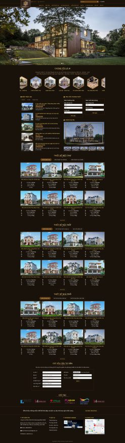 Theme WordPress Kiến Trúc Biệt Thự 2, bản mới giá rẻ