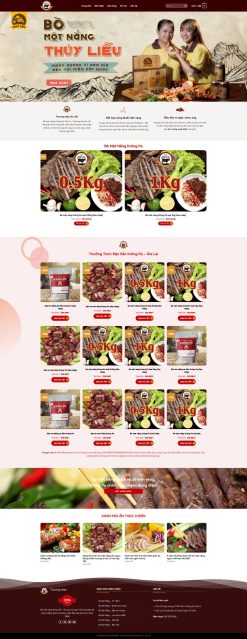 Theme wordpress bò một nắng đặc sản tây nguyên giá rẻ