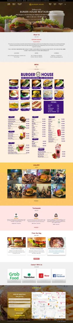 Theme wordpress bán Burger giá rẻ