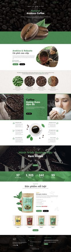 Theme WordPress bán cafe nguyên chất 3 giá rẻ
