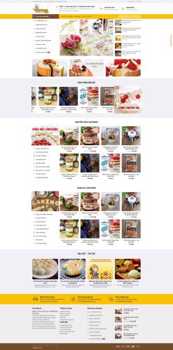 Theme wordpress shop nguyên liệu làm bánh giá rẻ