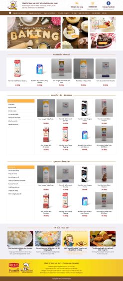 Theme wordpress shop nguyên liệu làm bánh 2 giá rẻ