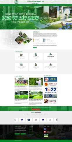 Theme wordpress công ty cây xanh đô thị giá rẻ