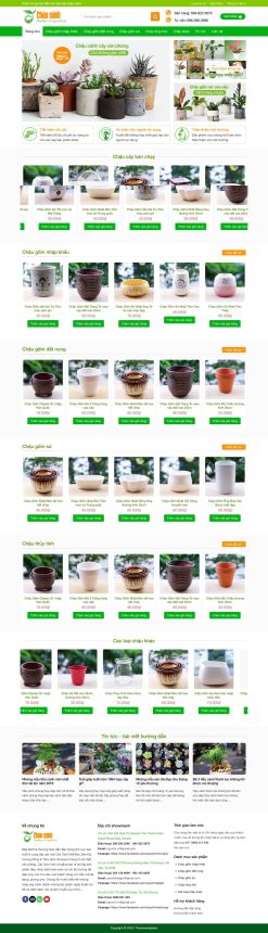 Theme wordpress bán chậu cây giá rẻ