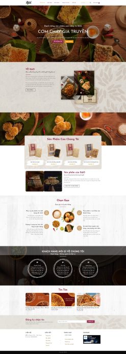 Theme wordpress bán đồ ăn vặt cơm cháy giá rẻ