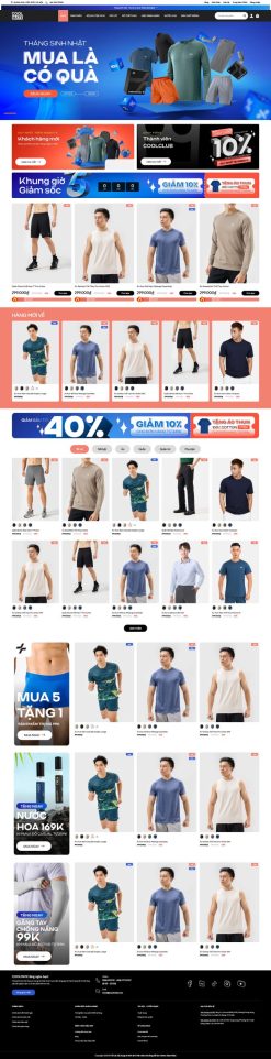 Theme wordpress thời trang coolmate giá rẻ