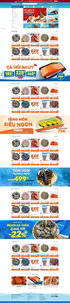 Theme wordpress đảo hải sản giá rẻ