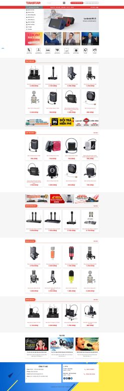 Theme wordpress bàn thiết bị âm thanh giá rẻ