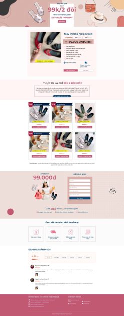 Theme wordpress lading pape bán dép giá rẻ