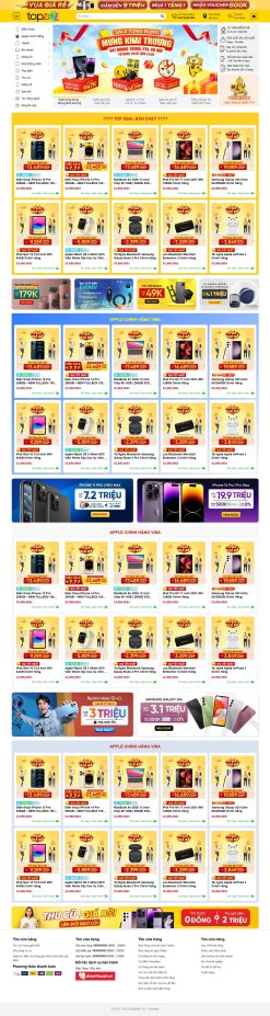 Theme wordpress điện thoại 7 giống topzone fix 1/2024 giá rẻ