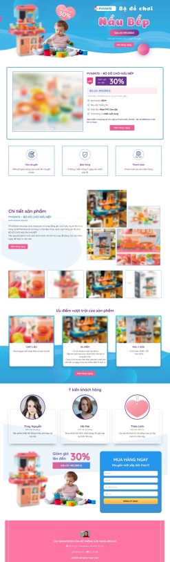 Theme wordpress lading pape đồ chơi trẻ em giá rẻ