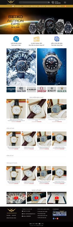 Theme wordpress bán đồng hồ 3 giá rẻ