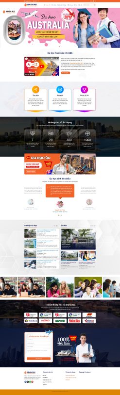 Theme wordpress du học chuẩn đẹp giá rẻ