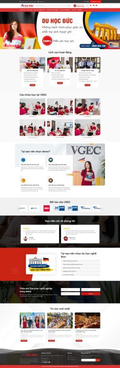 Theme wordpress du học đức giá rẻ