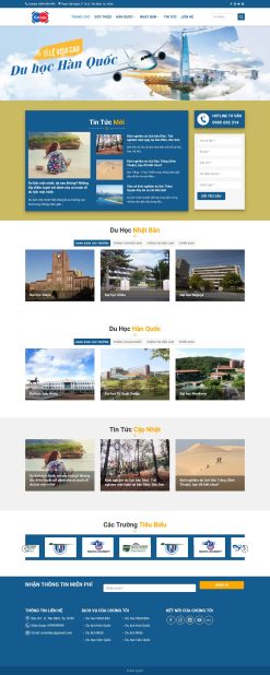 Theme wordpress du học hàn quốc giá rẻ