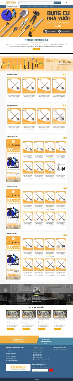 Theme wordpress shop bán dụng cụ nông nghiệp giá rẻ