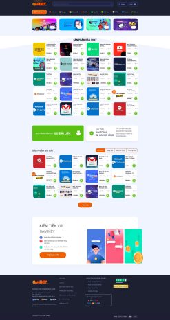 Theme wordpress bán tài khoản mmo gamikey giá rẻ