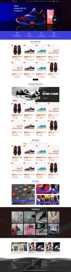 Theme wordpress shop giày 1 giá rẻ