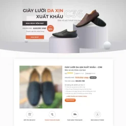 Theme WordPress landing page bán giày da giá rẻ