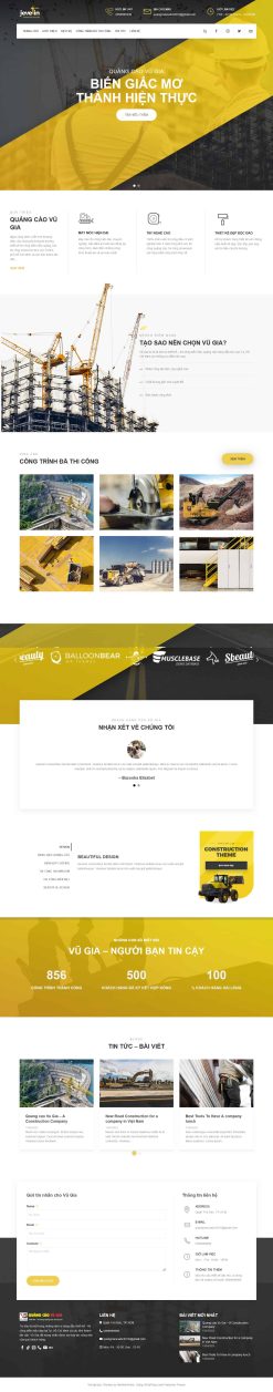 Theme wordpress giới thiệu công ty xây dựng 5 giá rẻ