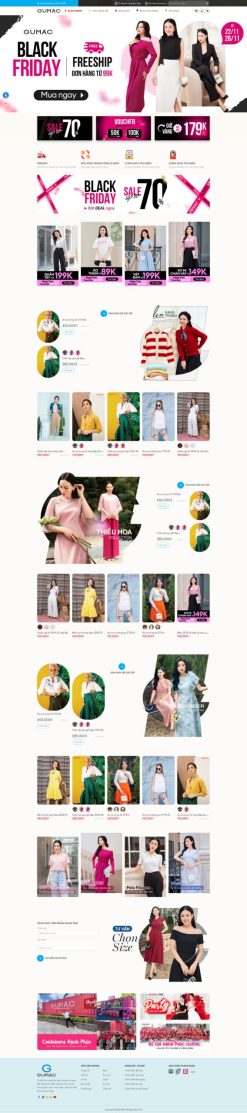 Theme web bán hàng thời trang Gu Mặc giá rẻ