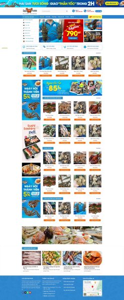 Theme wordpress bán hải sản giá rẻ