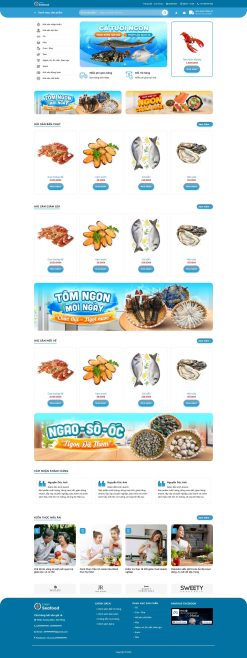 Theme WordPress Bán Hải Sản 01 chuẩn đẹp giá rẻ