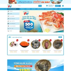 Theme WordPress bán hải sản 02 giá rẻ