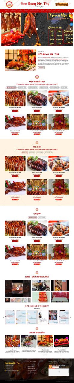 Theme wordpress bán heo quay ,quán ăn nhà hàng giá rẻ