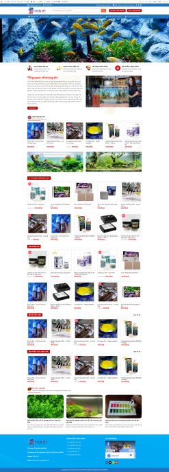 Theme wordpress bán cá cảnh , hồ cá ,thủy sinh giá rẻ