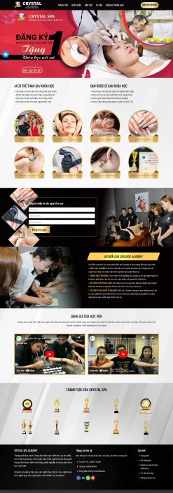 Theme wordpress đào tạo phun xăm ,spa giá rẻ