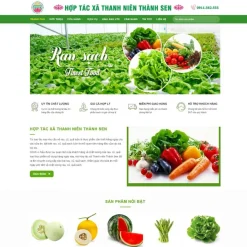 Theme WordPress hợp tác xã nông sản, rau sạch giá rẻ