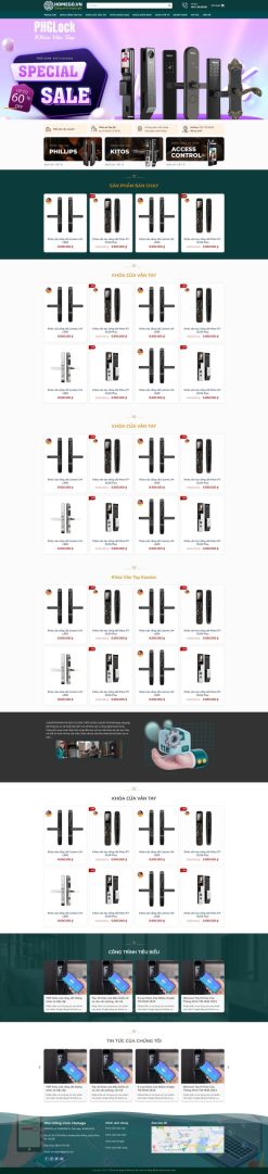 Theme wordpress bán khóa cửa vân tay giá rẻ