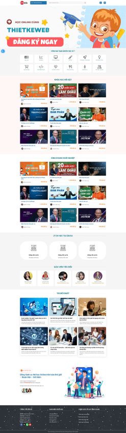 Theme wordpress bán khóa học 7 chuẩn đẹp giá rẻ