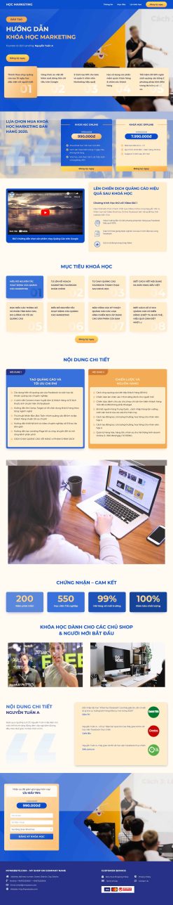 Theme wordpress lading pape khóa học maketing giá rẻ