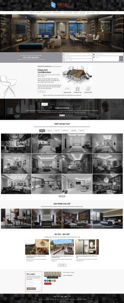 Theme wordpress kiến trúc nội thất 02 giá rẻ