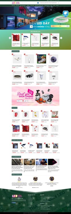 Theme wordpress bán đèn led ,thiết bị điện dân dụng giá rẻ