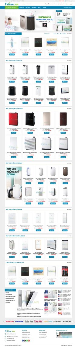 Theme wordpress bán máy lọc khí 4 giá rẻ