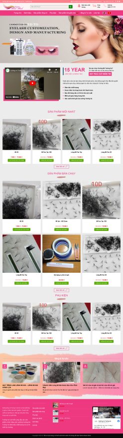 Theme wordpress bàn phụ kiện lông my giả giá rẻ