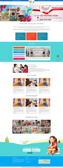Theme wordpress trường mầm non 2 giá rẻ