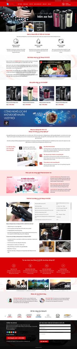 Theme wordpress máy lọc khí xe hơi giá rẻ