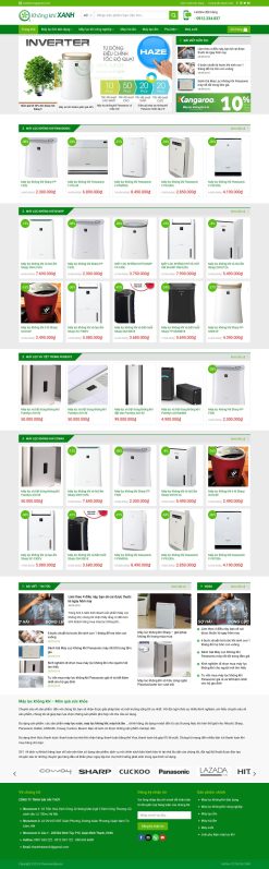 Theme wordpress bán máy lọc khí 2 giá rẻ